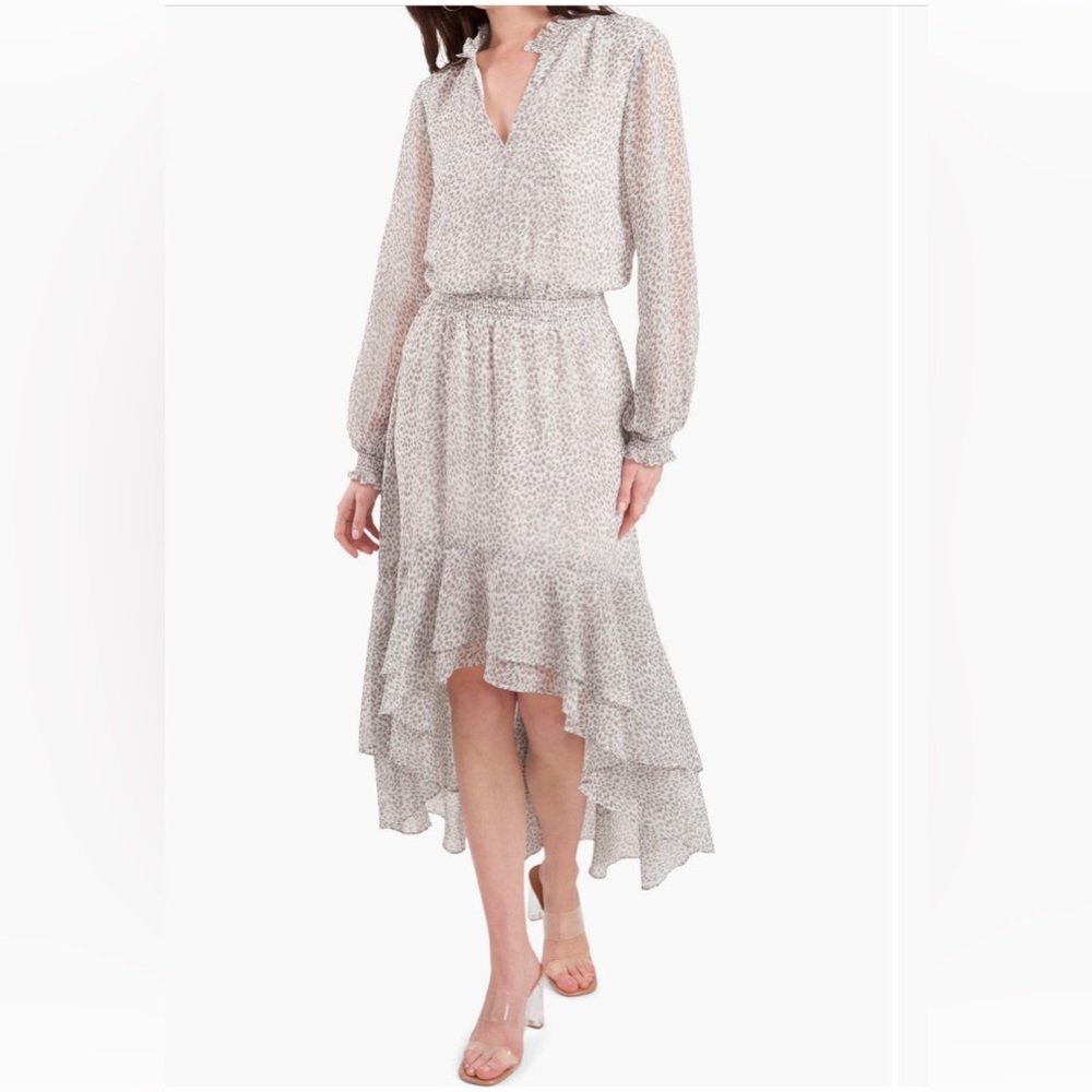 1. State (Nordstrom) Gray Midi High-Low A-Line Dress